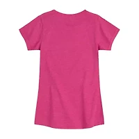 Little & Big Kid Girls Round Neck Short Sleeve Regular Fit Barbie Graphic T-Shirt