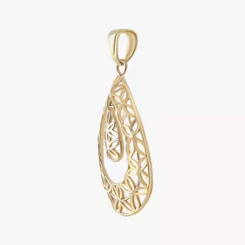 Womens 14K Gold Pear Pendant