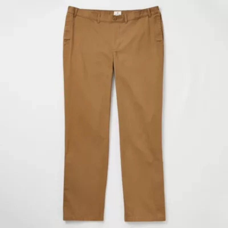 mutual weave Adaptive Mens Big and Tall Easy-on + Easy-off Seated Wear Relaxed Fit Flat Front Pants
