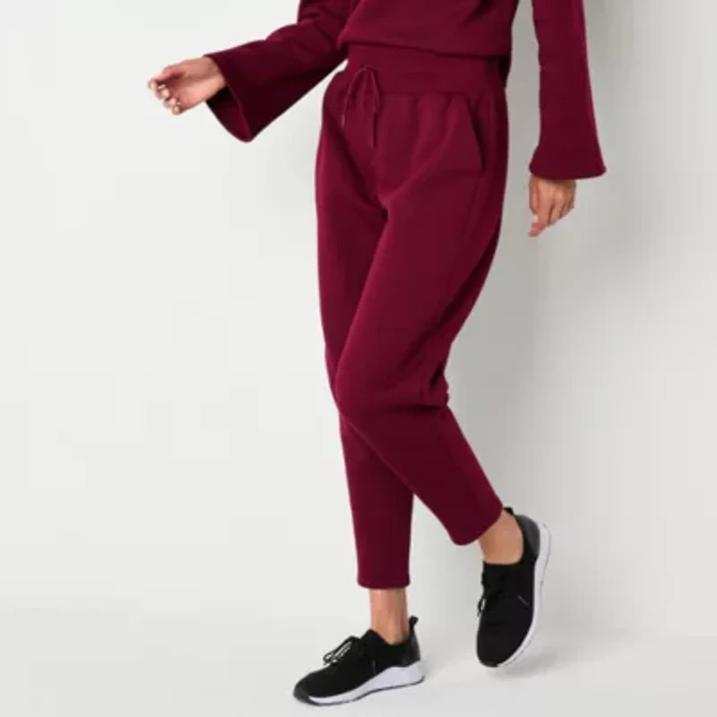 Xersion Womens Mid Rise Classic Fleece Barrel Pant