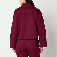 Xersion Womens Classic Fleece Mock Neck Long Sleeve Pullover Sweater