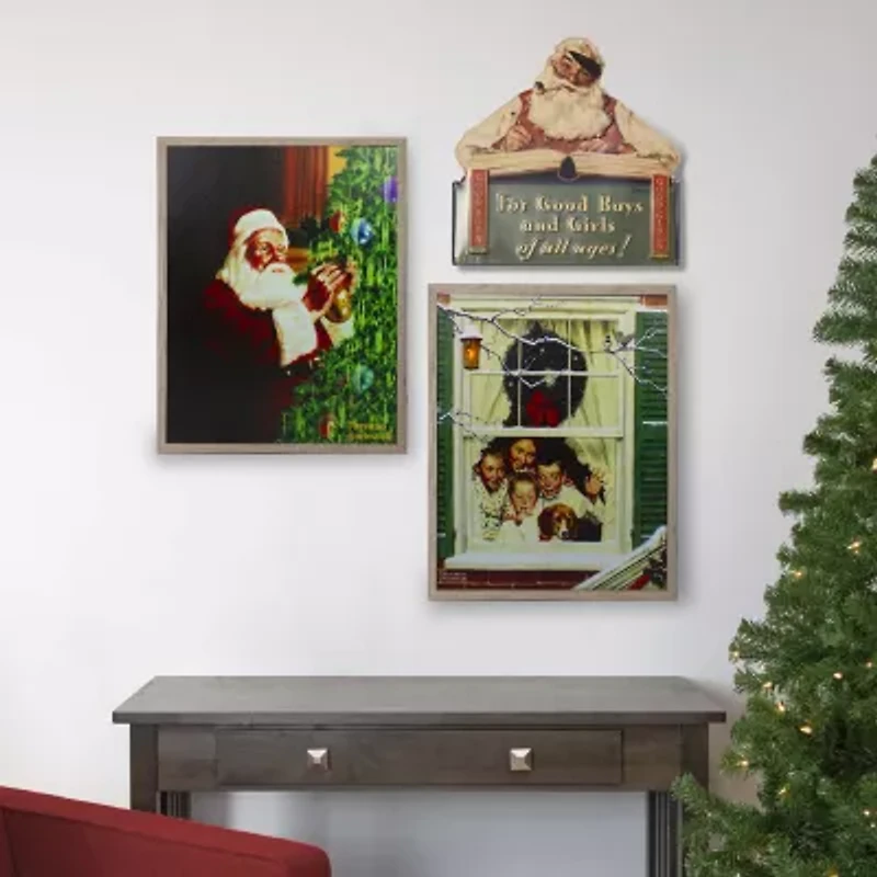 Northlight 19in Prelit Norman Rockwell Canvas Art