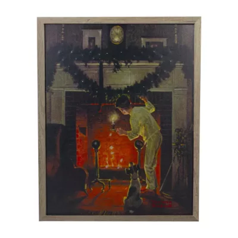Northlight 19in Prelit Norman Rockwell Canvas Art