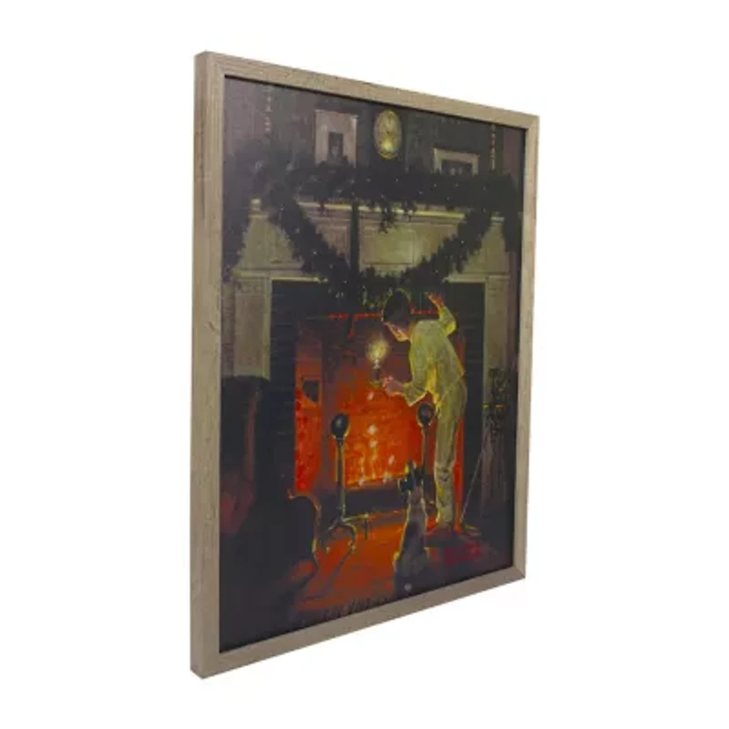 Northlight 19in Prelit Norman Rockwell Canvas Art