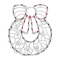 Northlight 16in Prelit Wreath Christmas Window Decor