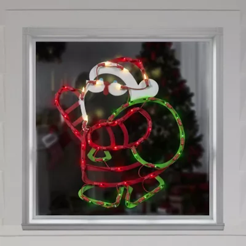 Northlight Lighted Santa Claus Christmas Window Decor