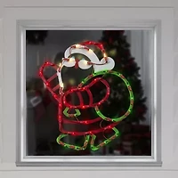 Northlight Lighted Santa Claus Christmas Window Decor
