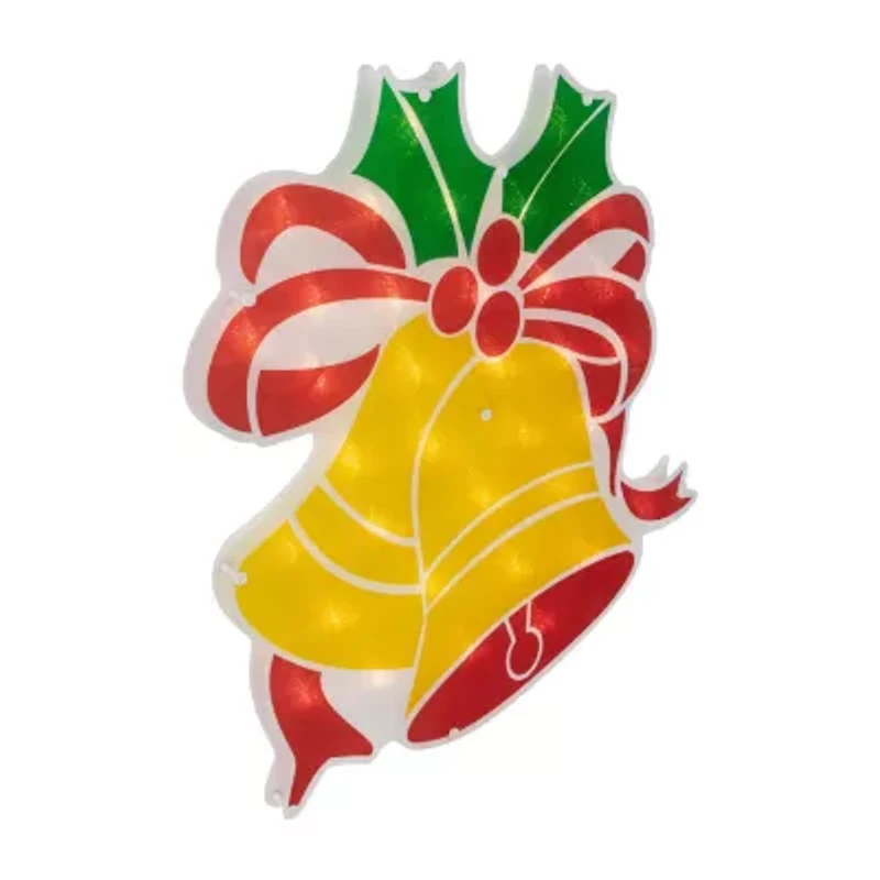 Northlight 19in Prelit Bells Christmas Window Decor