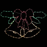 Northlight Prelit  Bell And Bow Christmas Window Decor
