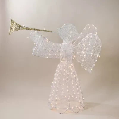 Northlight 3d Pre-Lit Trumpeting Angel Christmas Yard Art