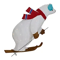 Northlight Lighted Skiing Polar Bear Christmas Yard Art