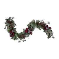 Northlight 6ftplaid And Berries   Unlit Christmas Indoor Garland
