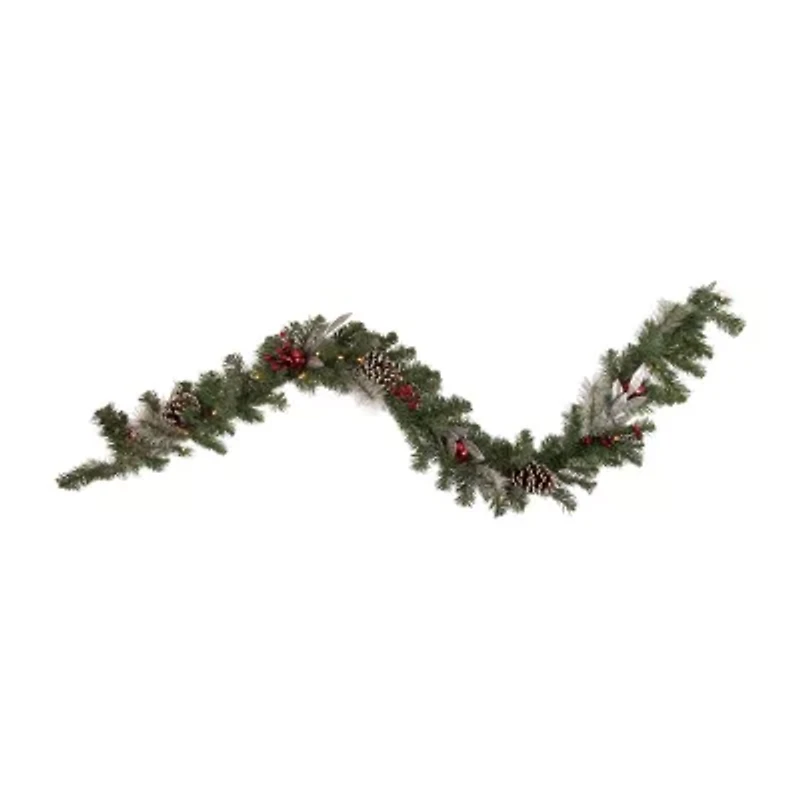 Northlight Frosted Pre-Lit Christmas Indoor Garland