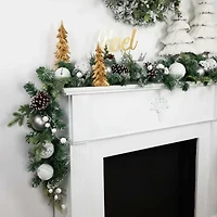 Northlight Pine Frosted Unlit Christmas Indoor Garland