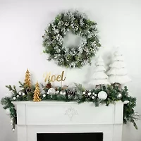 Northlight Pine Frosted Unlit Christmas Indoor Garland