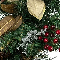 Northlight Pine With Poinsettias And Berries Christmas Indoor Garland