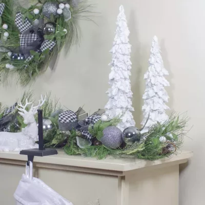 Northlight Berries And Plaid Bows  Unlit Christmas Indoor Garland