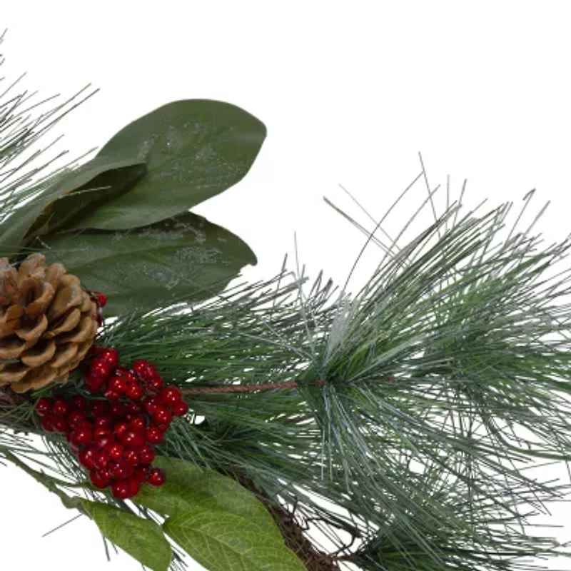 Northlight 6ft Berry And Pine   Unlit Christmas Indoor Garland