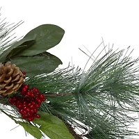 Northlight 6ft Berry And Pine   Unlit Christmas Indoor Garland