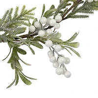 Northlight Frosted Foliage And Berries Artificial Unlit Christmas Indoor Garland