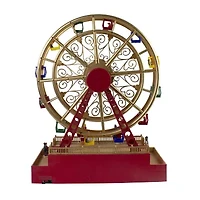 Northlight 20in Led And Musical Santa Ferris Wheel Lighted Christmas Village