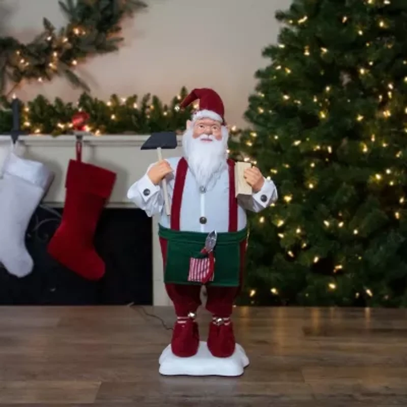 Northlight 24in Elf Animated Standing Christmas Santa Figurine