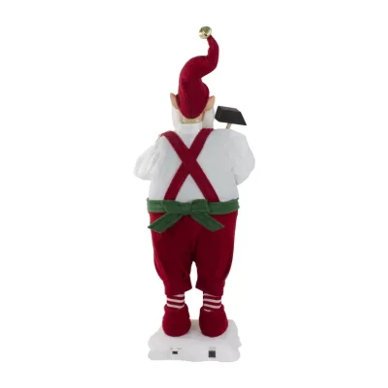Northlight 24in Elf Animated Standing Christmas Santa Figurine