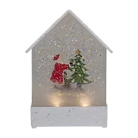 Northlight 8.25in House Shape Christmas Snow Globe