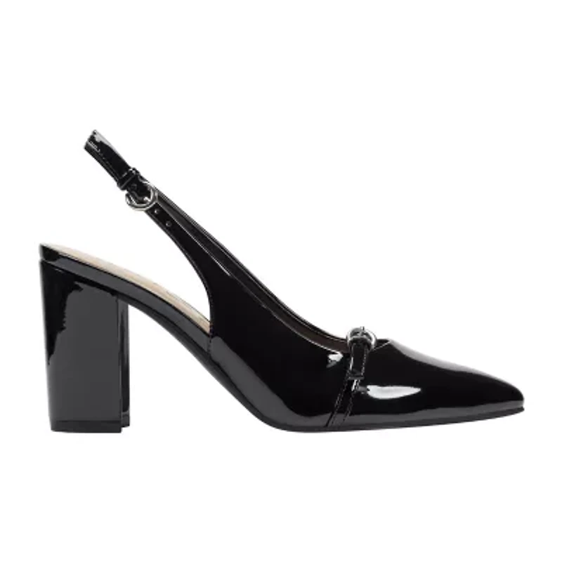 Unisa Mernie Womens Pointed Closed Toe Block Heel Pumps