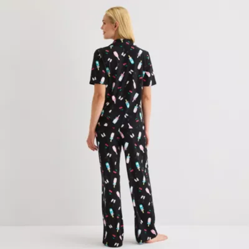 Sleep Chic Womens Short Sleeve 2-pc. Pajama Sets
