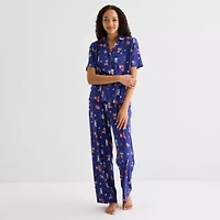 Sleep Chic Womens Short Sleeve 2-pc. Pajama Sets