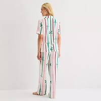 Sleep Chic Womens Short Sleeve 2-pc. Pajama Sets