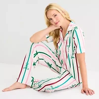 Sleep Chic Womens Short Sleeve 2-pc. Pajama Sets