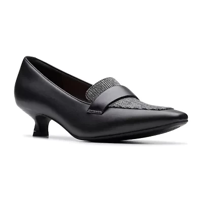 Clarks Scarlyt Mabel Womens Pointed Kitten Heel Pumps