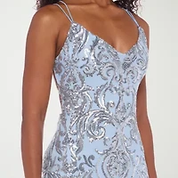 B. Smart Womens Juniors Sleeveless Sequins Bodycon Dress