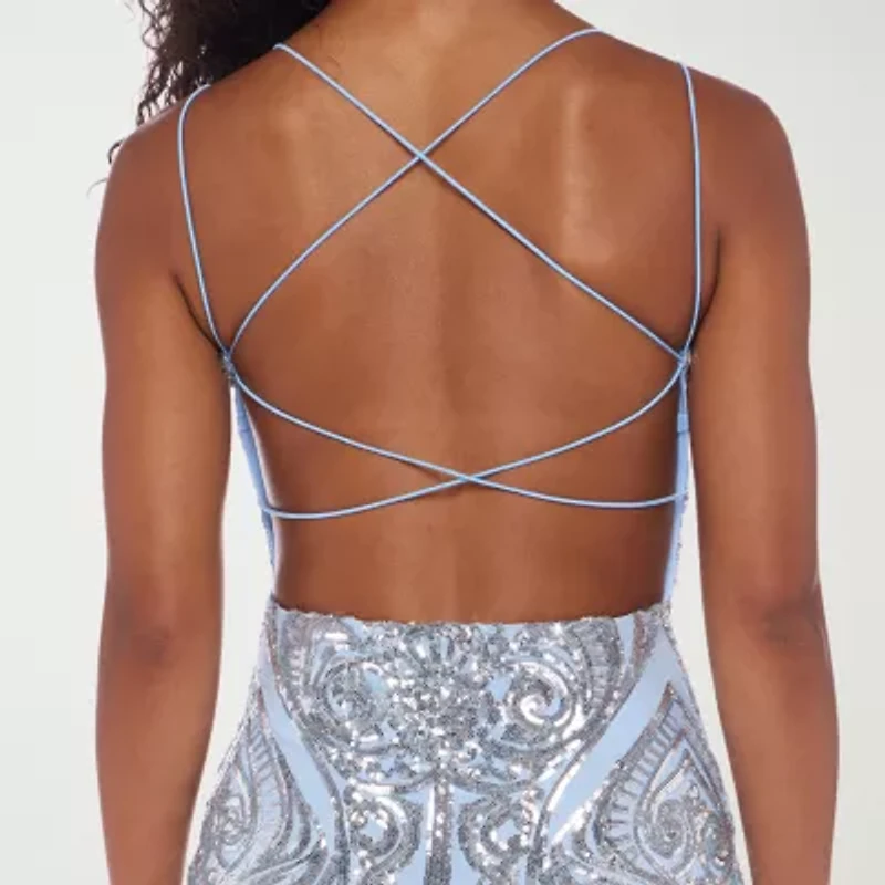 B. Smart Womens Juniors Sleeveless Sequins Bodycon Dress
