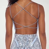 B. Smart Womens Juniors Sleeveless Sequins Bodycon Dress