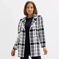 Black Label by Evan-Picone Womens Long Sleeve Open Front Cardigan