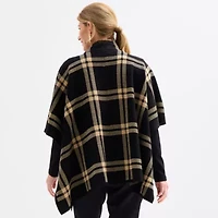 Black Label by Evan-Picone Womens Mock Neck 3/4 Sleeve Button Cardigan