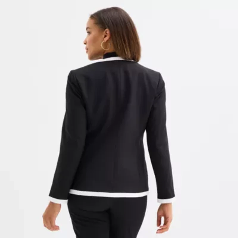 Black Label by Evan-Picone Womens Classic Fit Suit Jacket