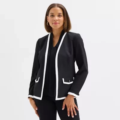 Black Label by Evan-Picone Womens Classic Fit Suit Jacket