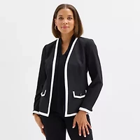 Black Label by Evan-Picone Womens Classic Fit Suit Jacket
