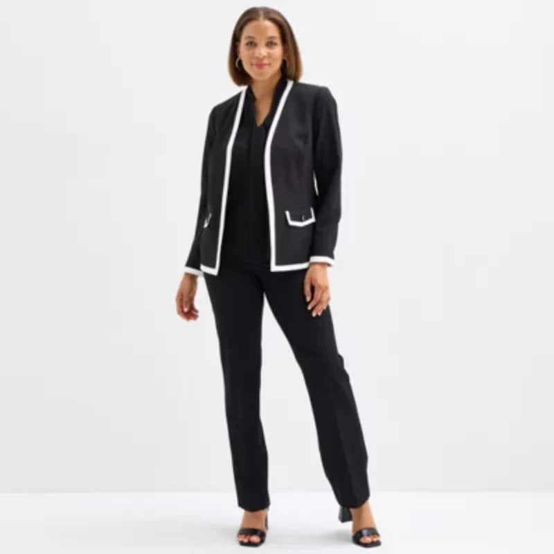 Black Label by Evan-Picone Womens Classic Fit Suit Jacket