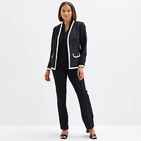 Black Label by Evan-Picone Womens Classic Fit Suit Jacket
