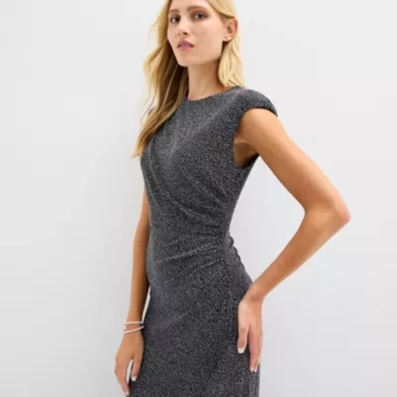 Willow Glenn Womens Short Sleeve Evening Gown