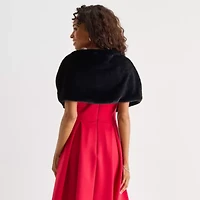 Danny & Nicole Womens Faux Fur Shrug