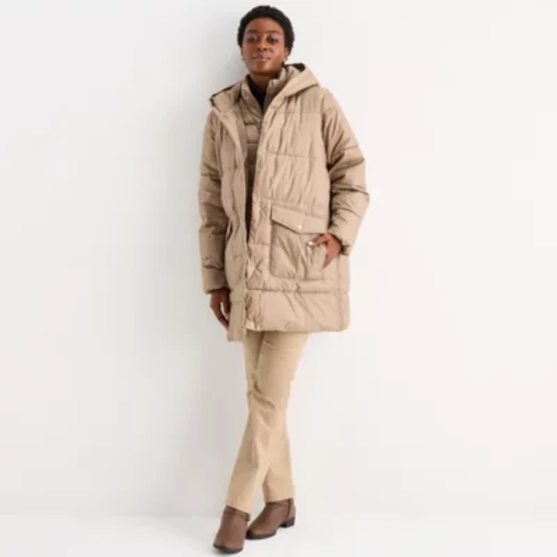 Gallery Womens Hooded Heavyweight Puffer Jacket