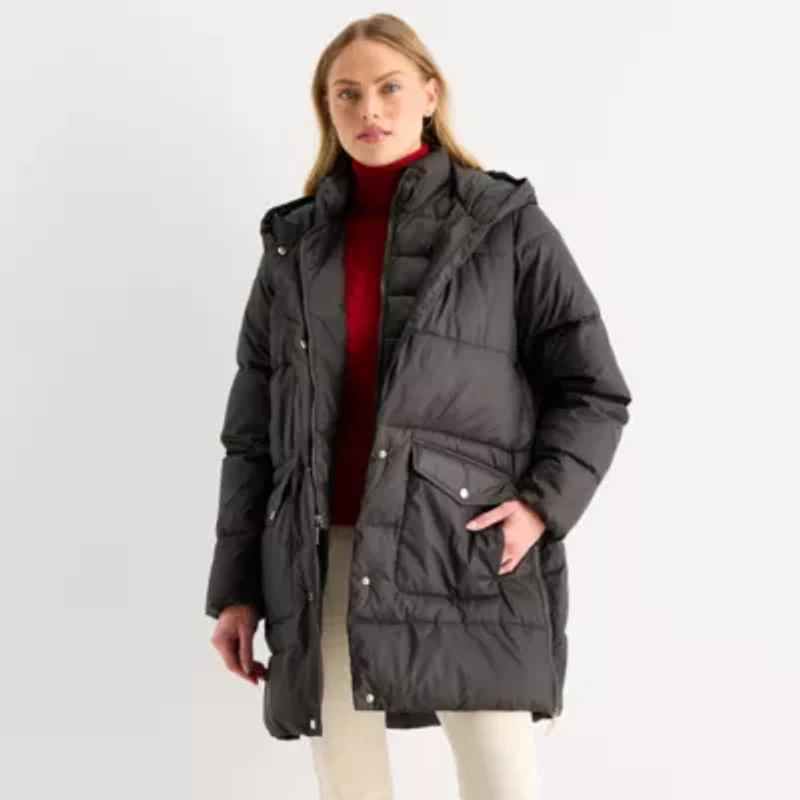 Gallery Womens Hooded Heavyweight Puffer Jacket