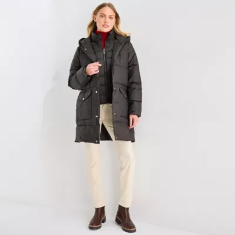 Gallery Womens Hooded Heavyweight Puffer Jacket