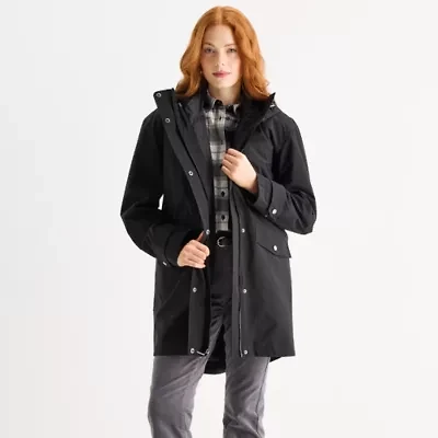 St. John's Bay Womens Hooded Midweight System Jacket